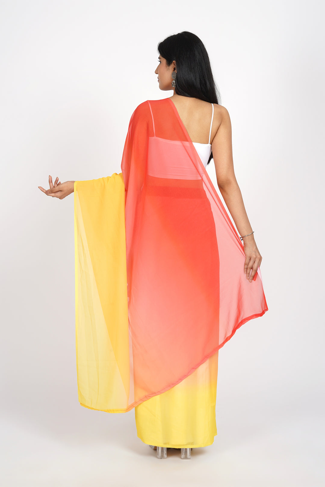 Teejh Sunset Cascade Pre-Draped Saree