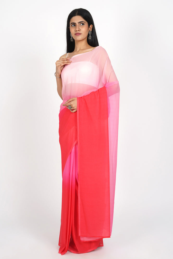 Teejh Peachy Perfection Pre-Draped Saree