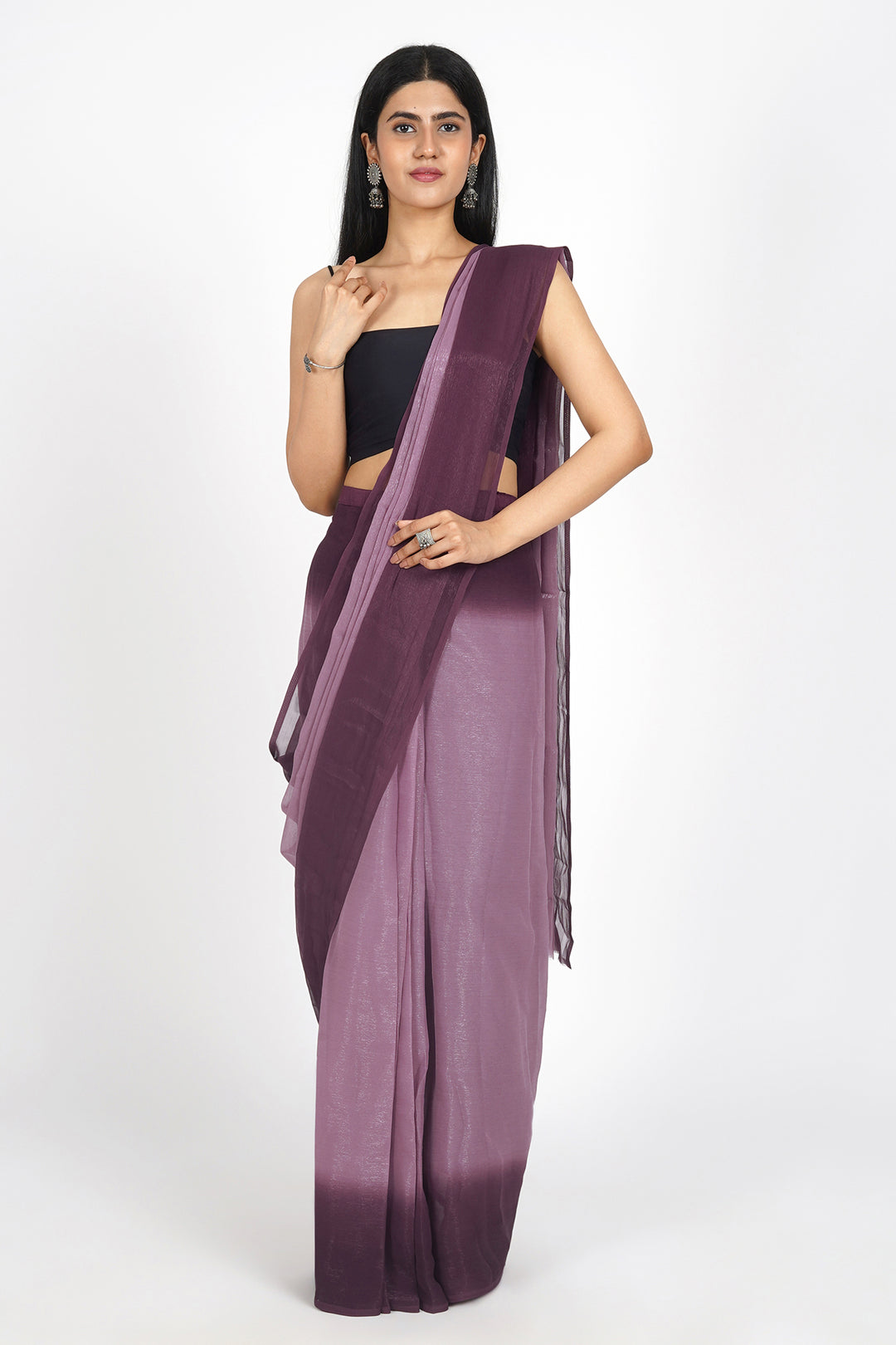 Teejh Opulent Ombre Pre-Draped Saree