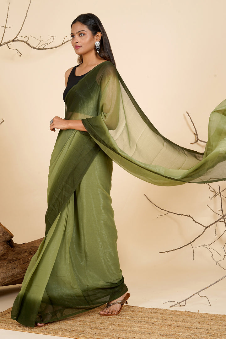 Teejh Mossy Meadow Pre-Draped Saree