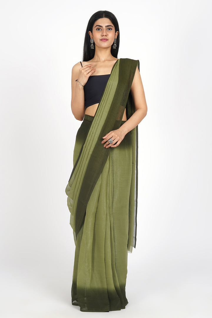 Teejh Mossy Meadow Pre-Draped Saree