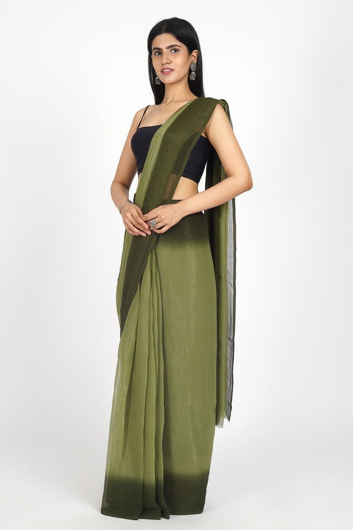 Teejh Mossy Meadow Pre-Draped Saree
