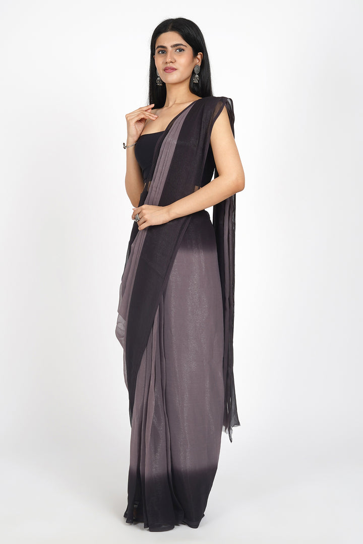 Teejh Mystic Mauve Pre-Draped Saree