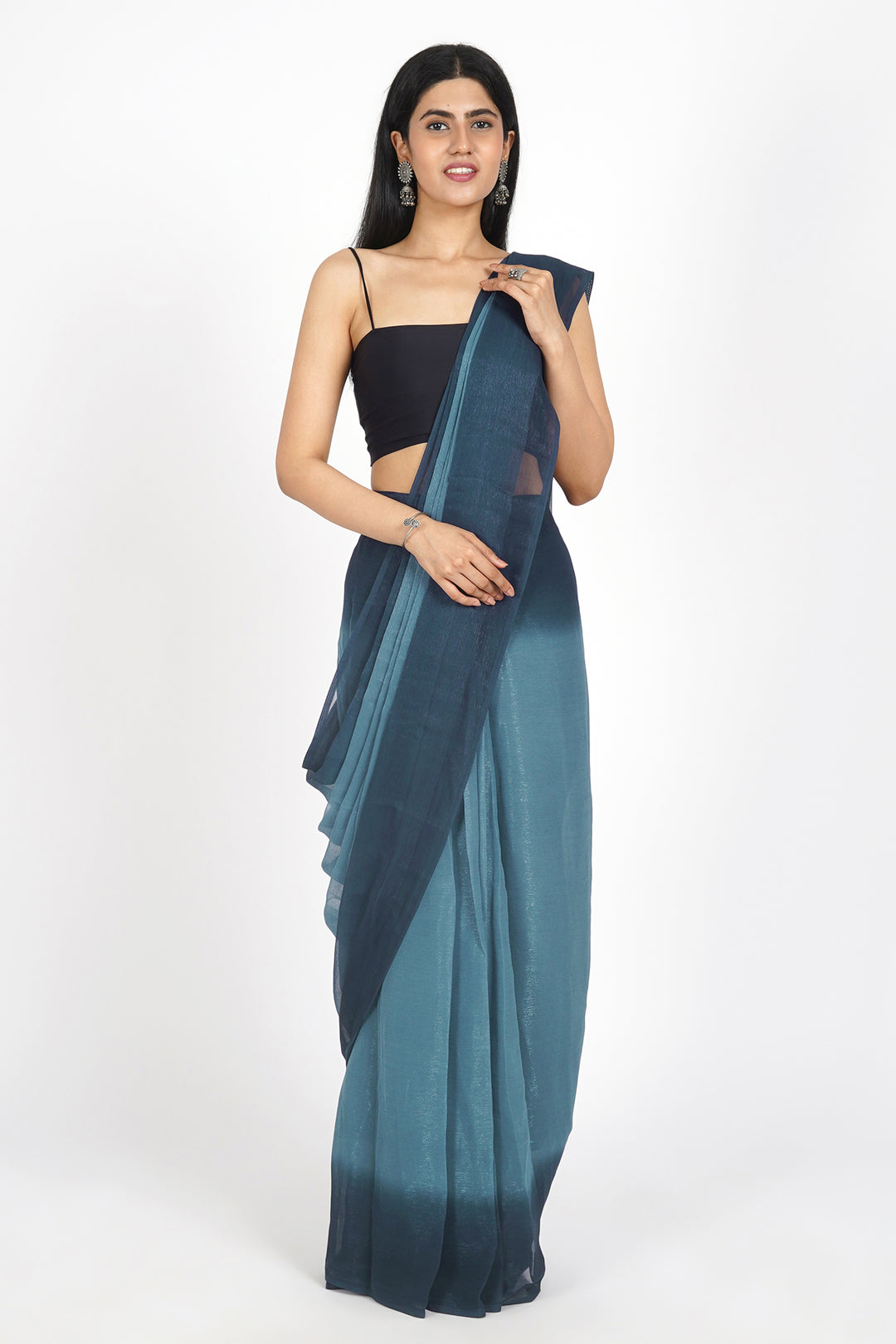 Teejh Serene Seascape Pre-Draped Saree
