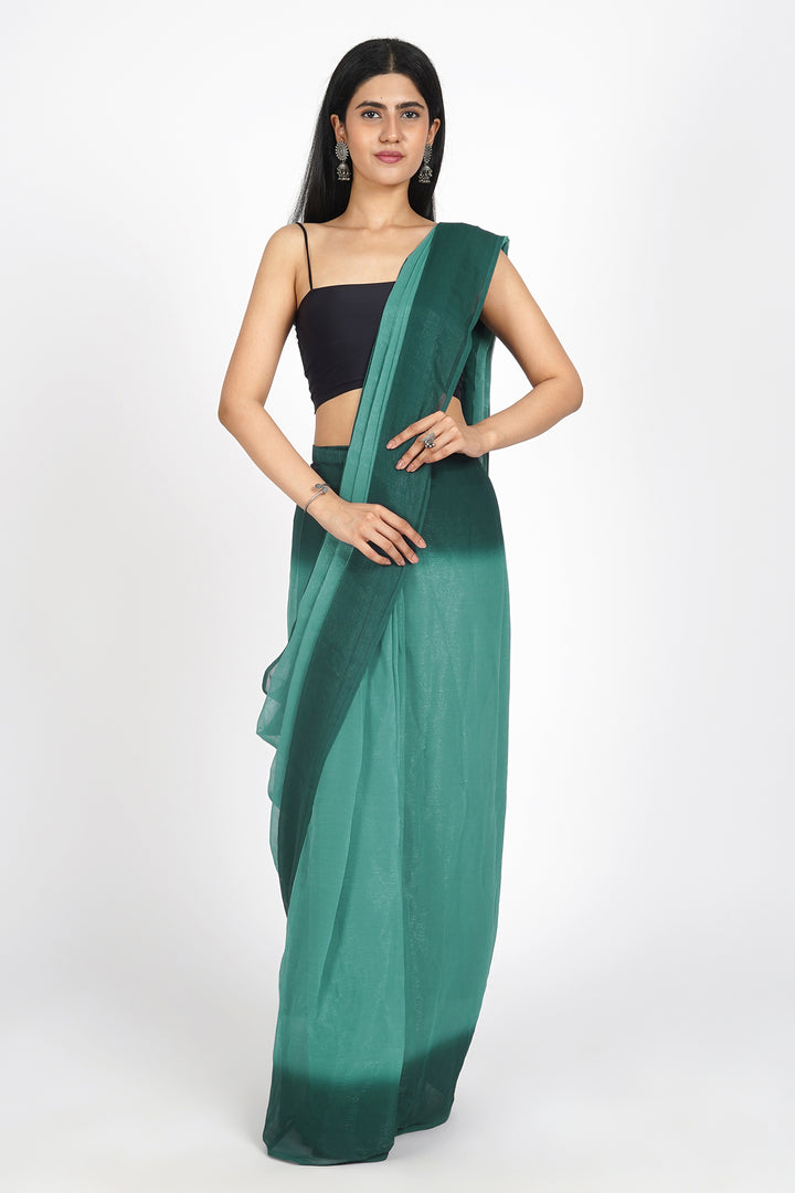 Teejh Whimsical Watercolor Pre-Draped Saree