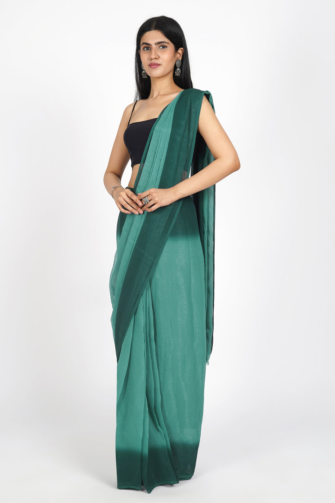 Teejh Whimsical Watercolor Pre-Draped Saree