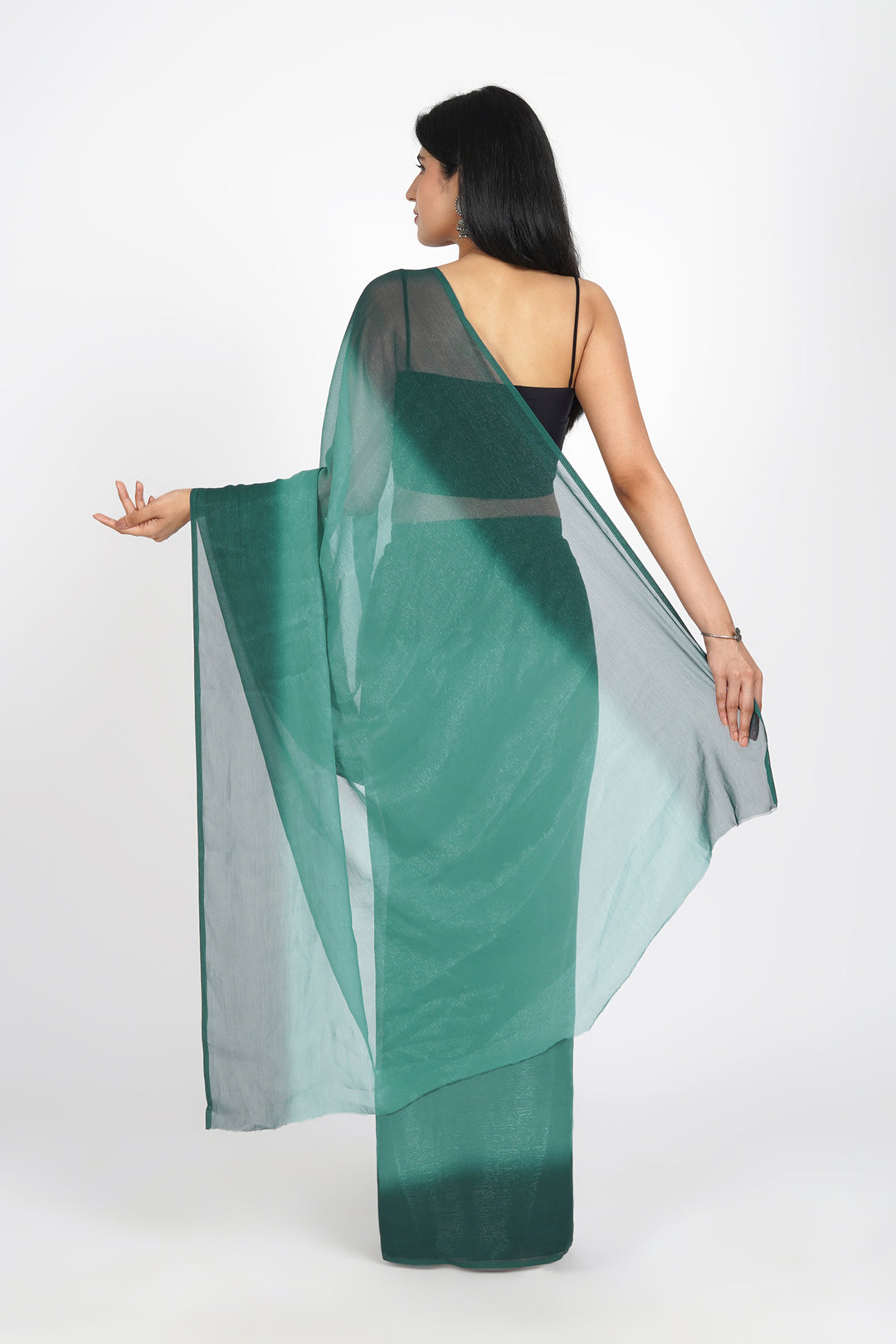 Teejh Whimsical Watercolor Pre-Draped Saree