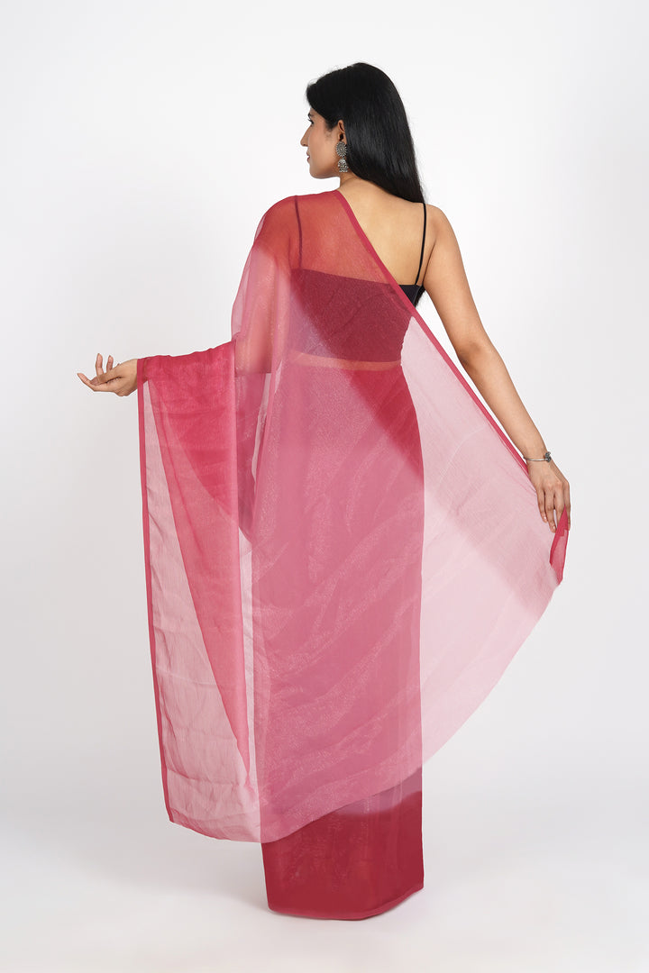 Teejh Radiant Rosewater Pre-Draped Saree