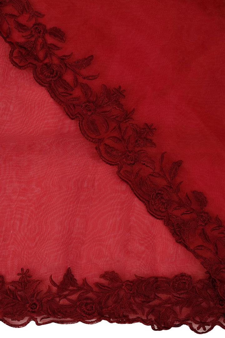 Teejh Scarlet Whispers Organza Saree