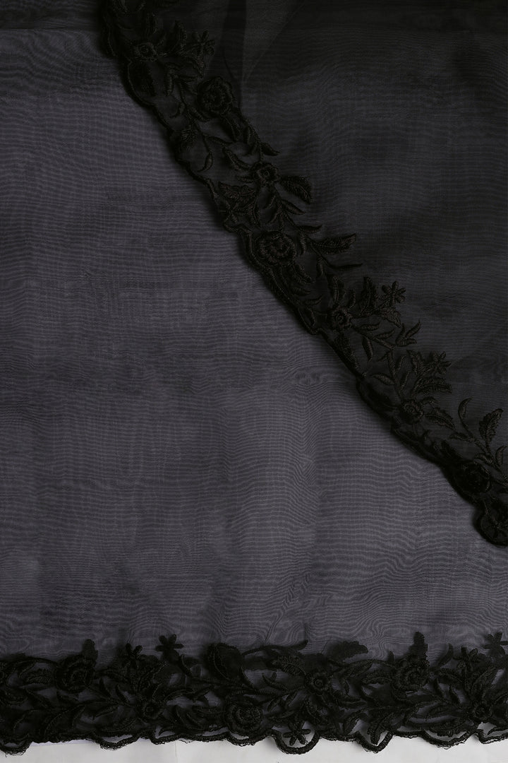 Teejh Noir Nightfall Organza Saree
