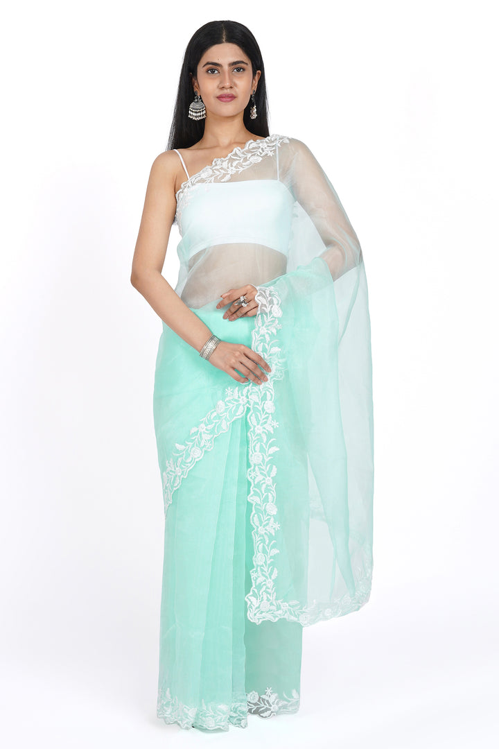 Teejh Dewdrop Dazzle Organza Saree