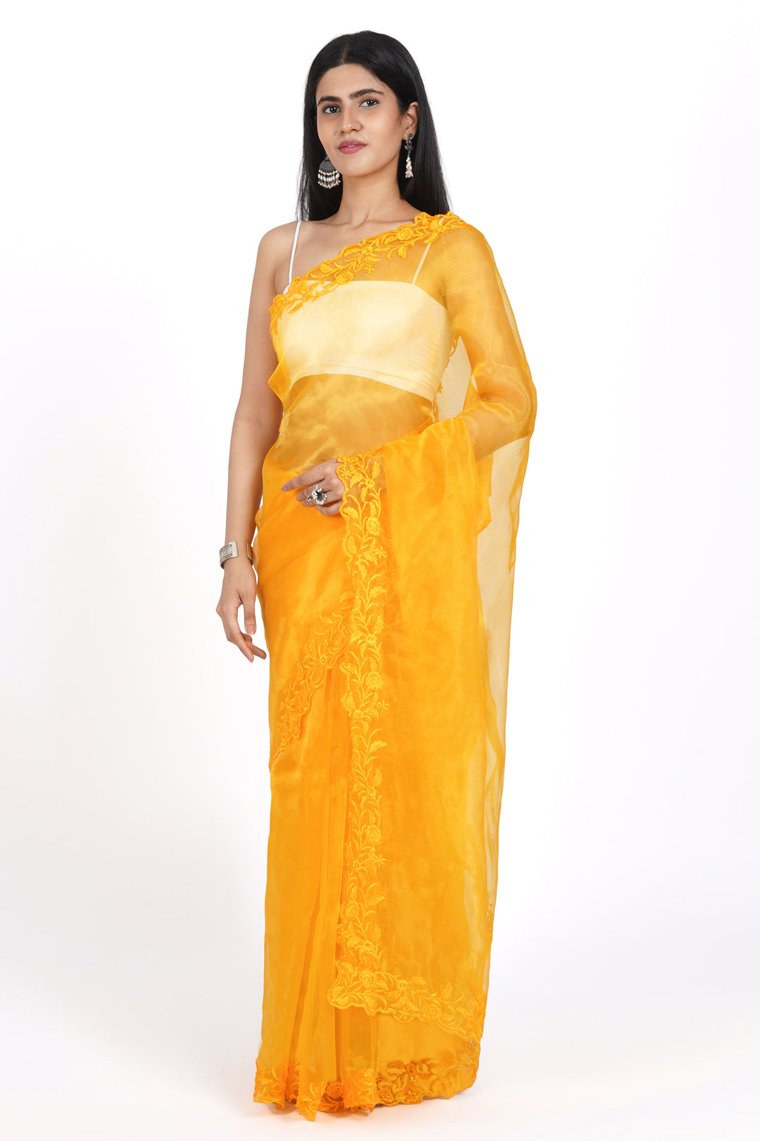 Teejh Sunlit Sakura Organza Saree