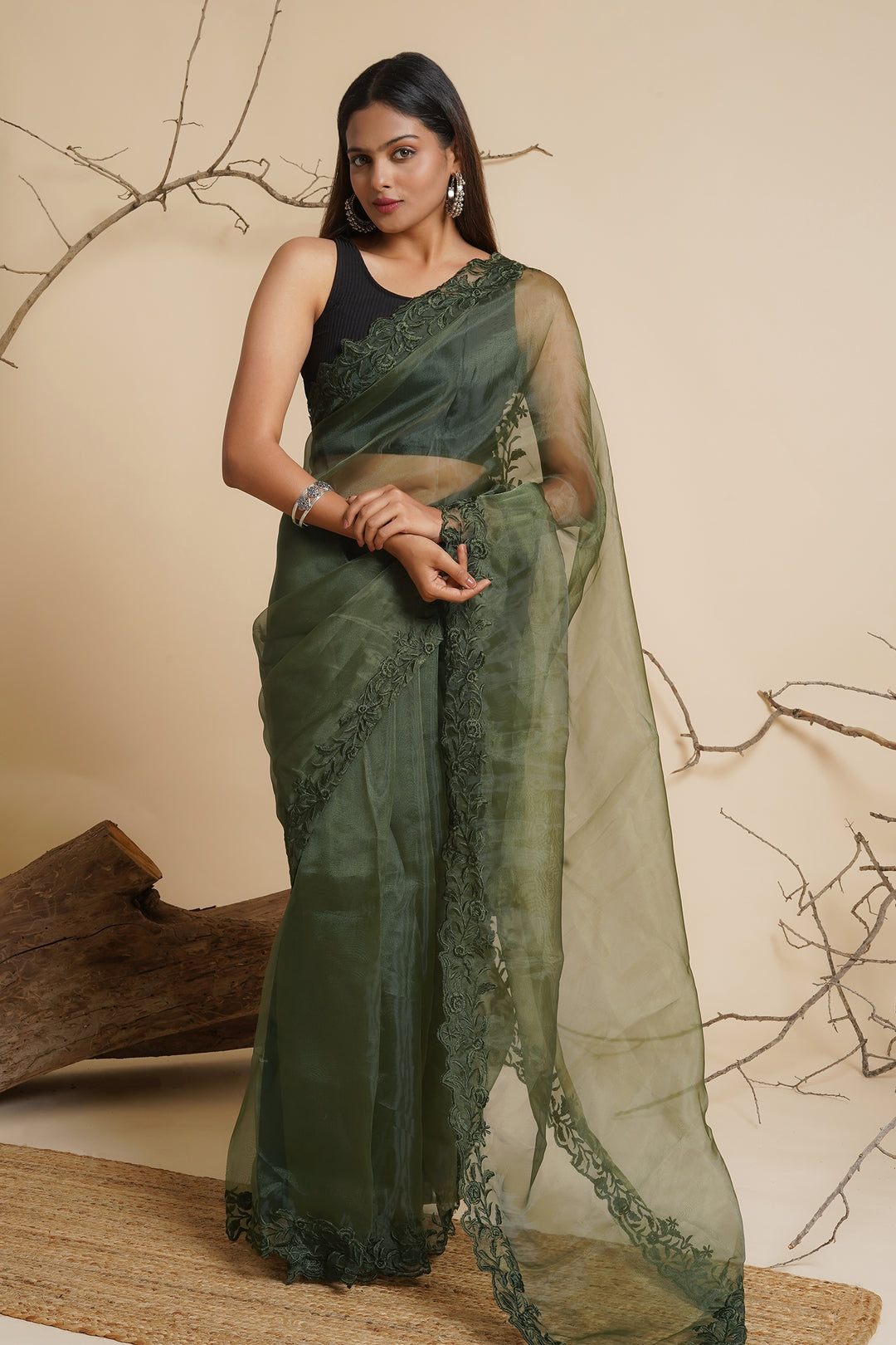 Teejh Meadowlark Mirage Organza Saree