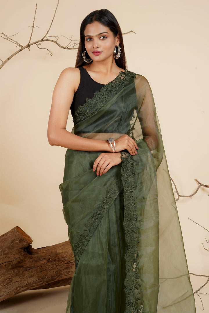 Teejh Meadowlark Mirage Organza Saree