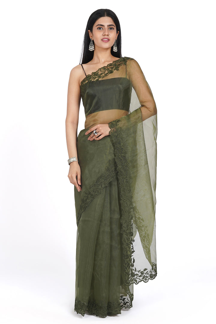 Teejh Meadowlark Mirage Organza Saree