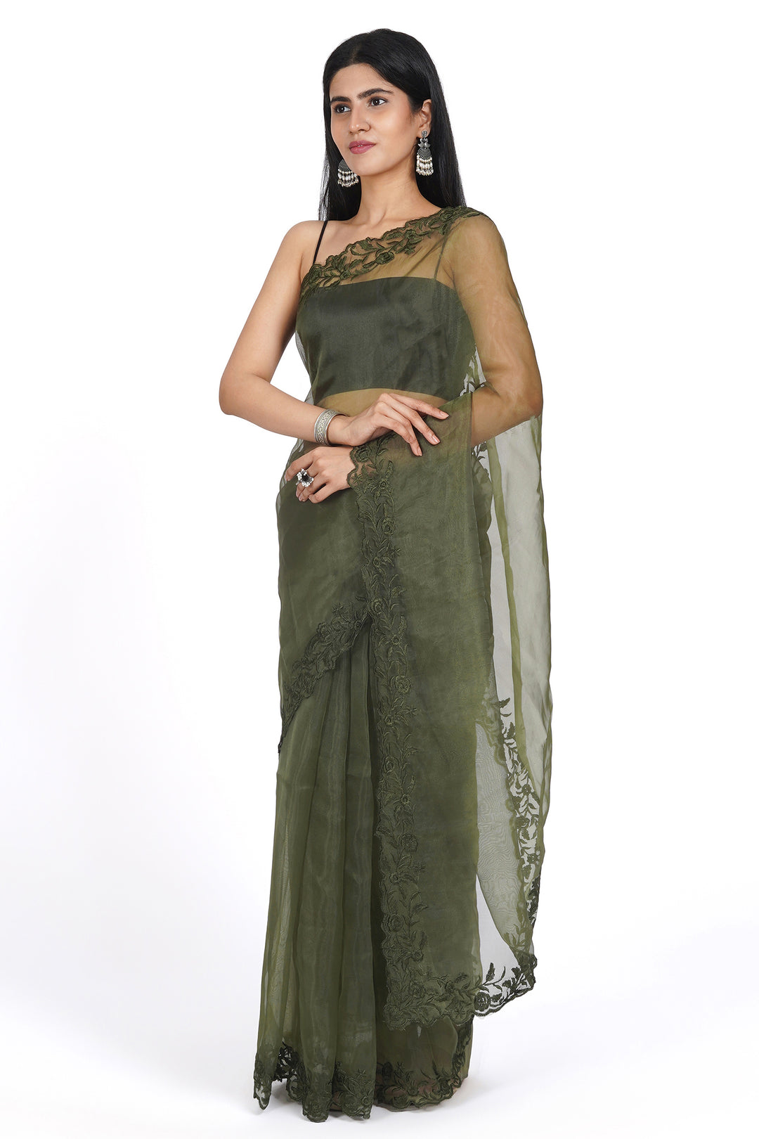 Teejh Meadowlark Mirage Organza Saree