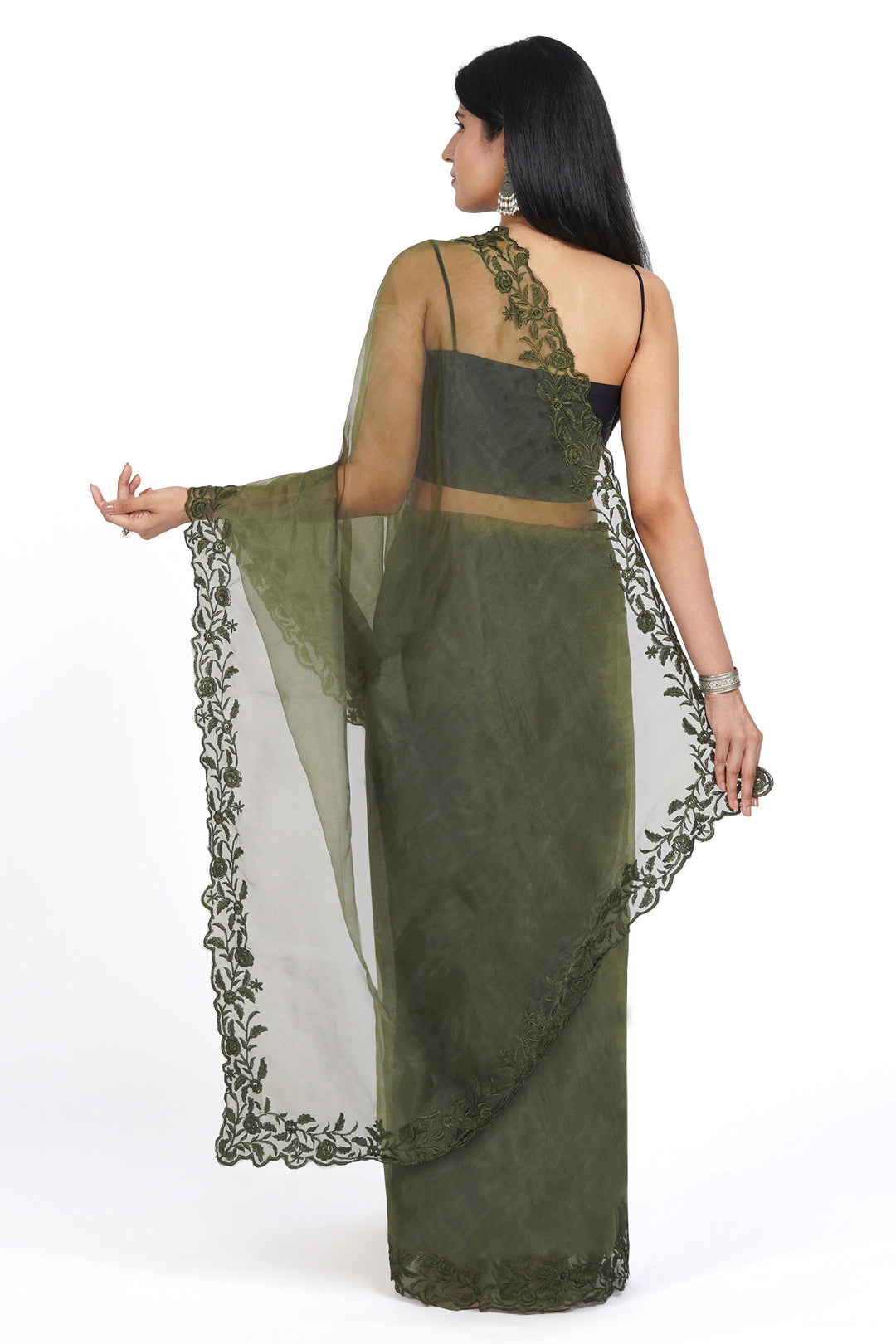 Teejh Meadowlark Mirage Organza Saree