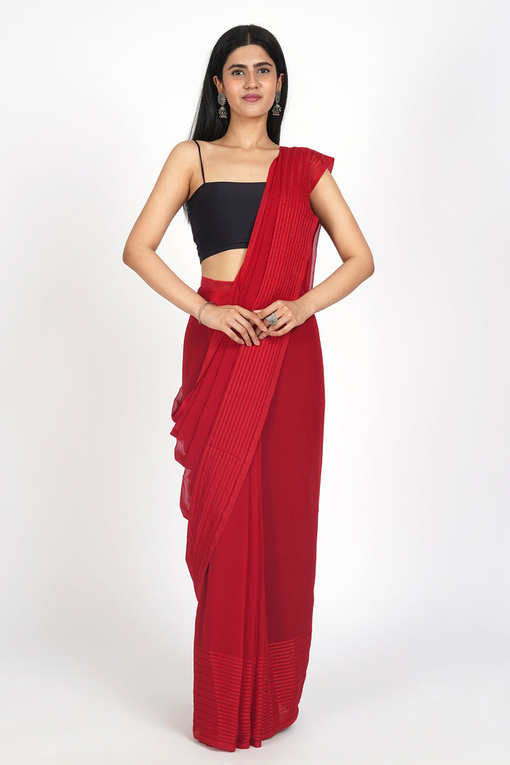 Teejh Ruby Rose Pre-Draped Saree