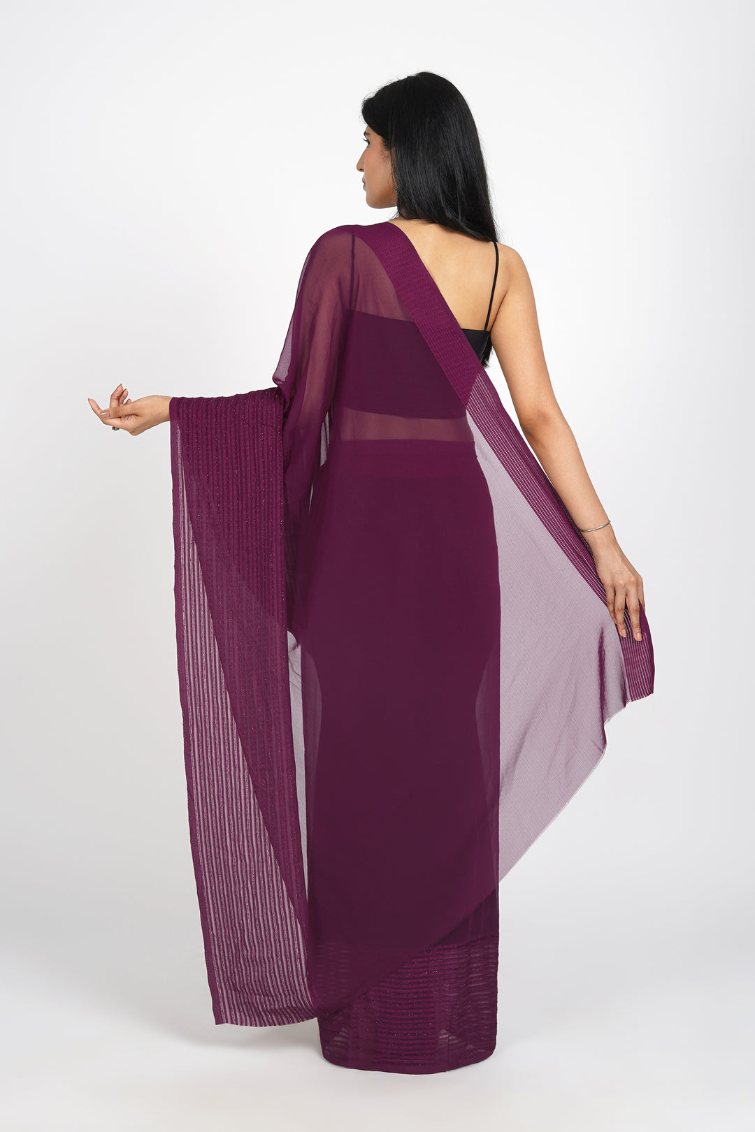 Teejh Mulberry Mist Pre-Draped Saree
