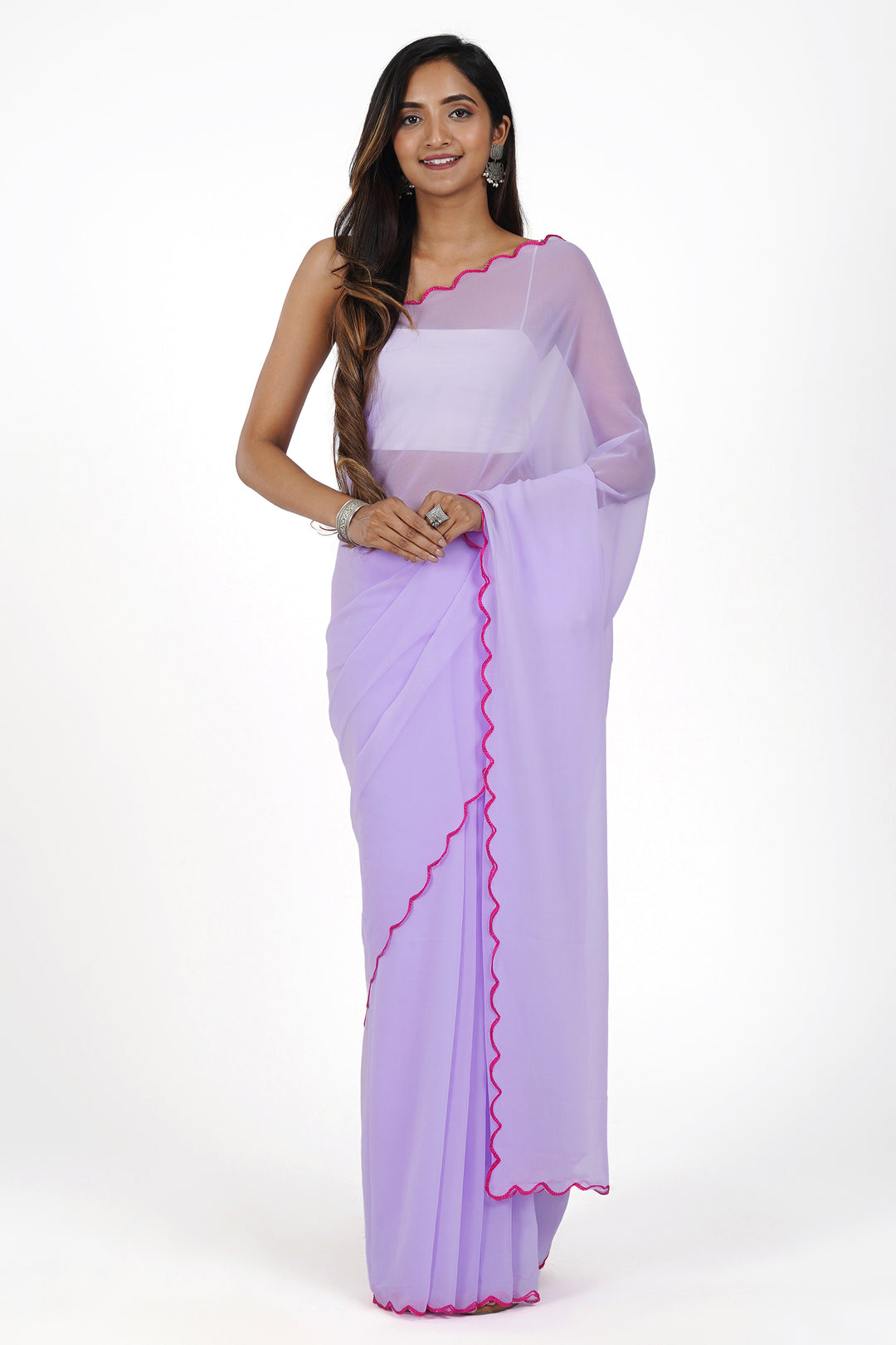 Teejh Orchid Essence Georgette Saree