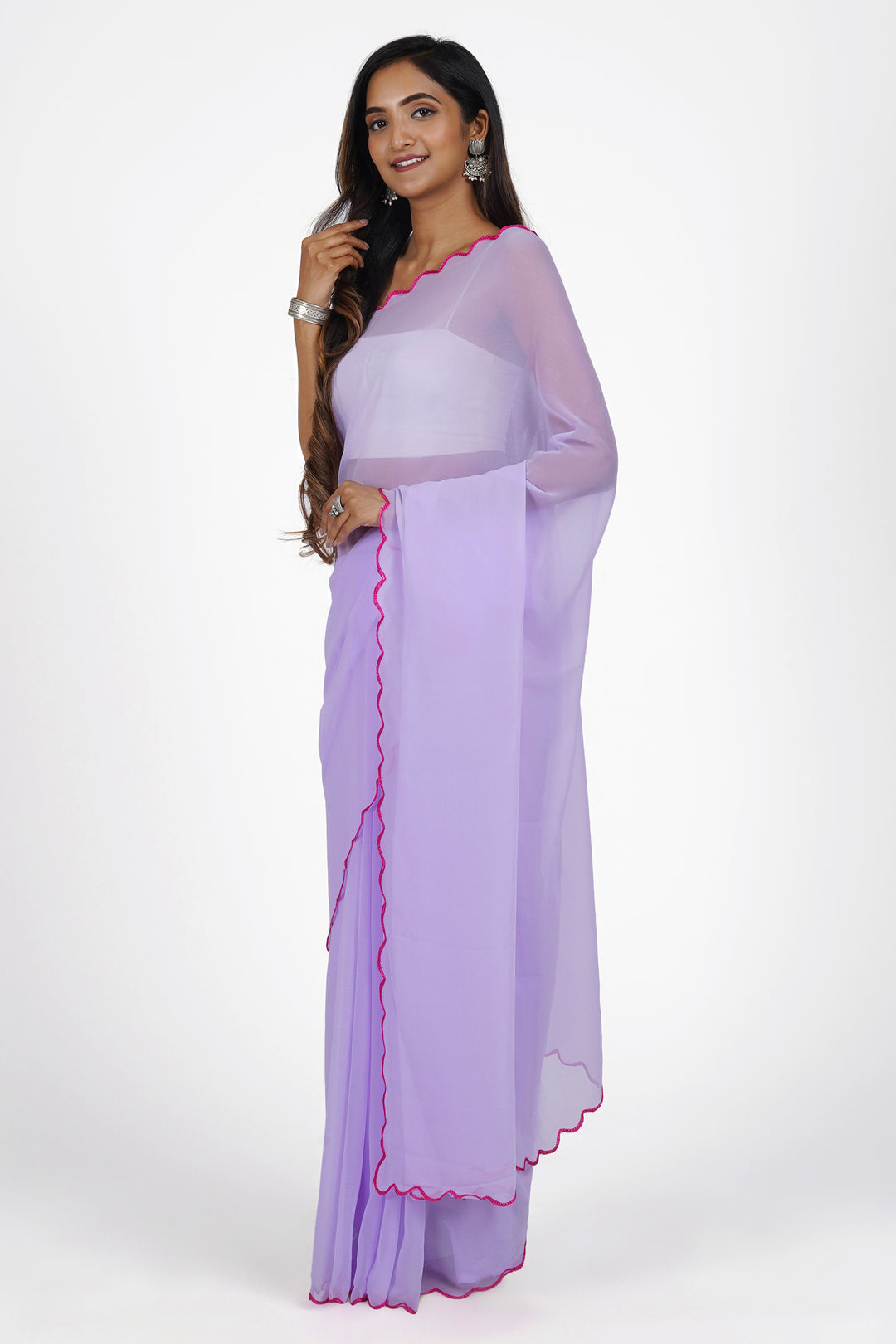 Teejh Orchid Essence Georgette Saree