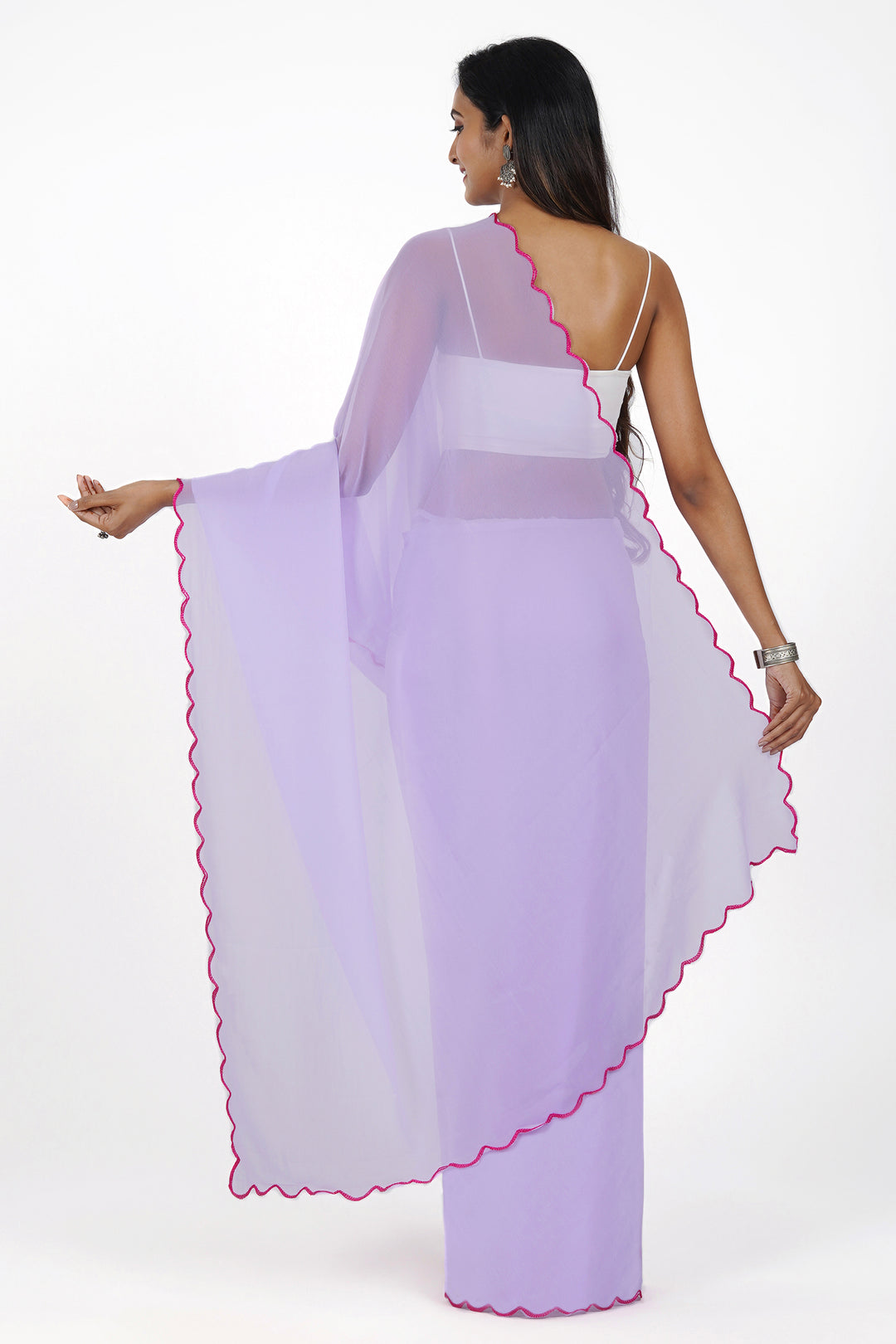 Teejh Orchid Essence Georgette Saree