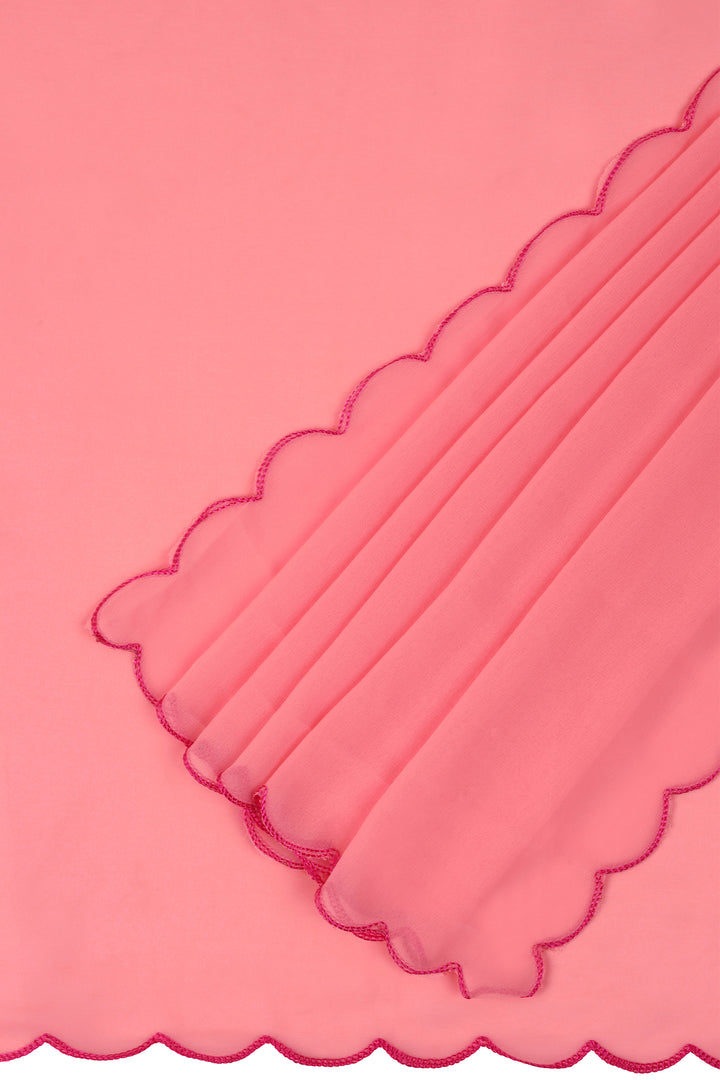 Teejh Raspberry Radiance Georgette Saree