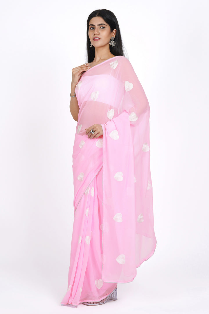 Teejh Platinum Love Georgette Saree