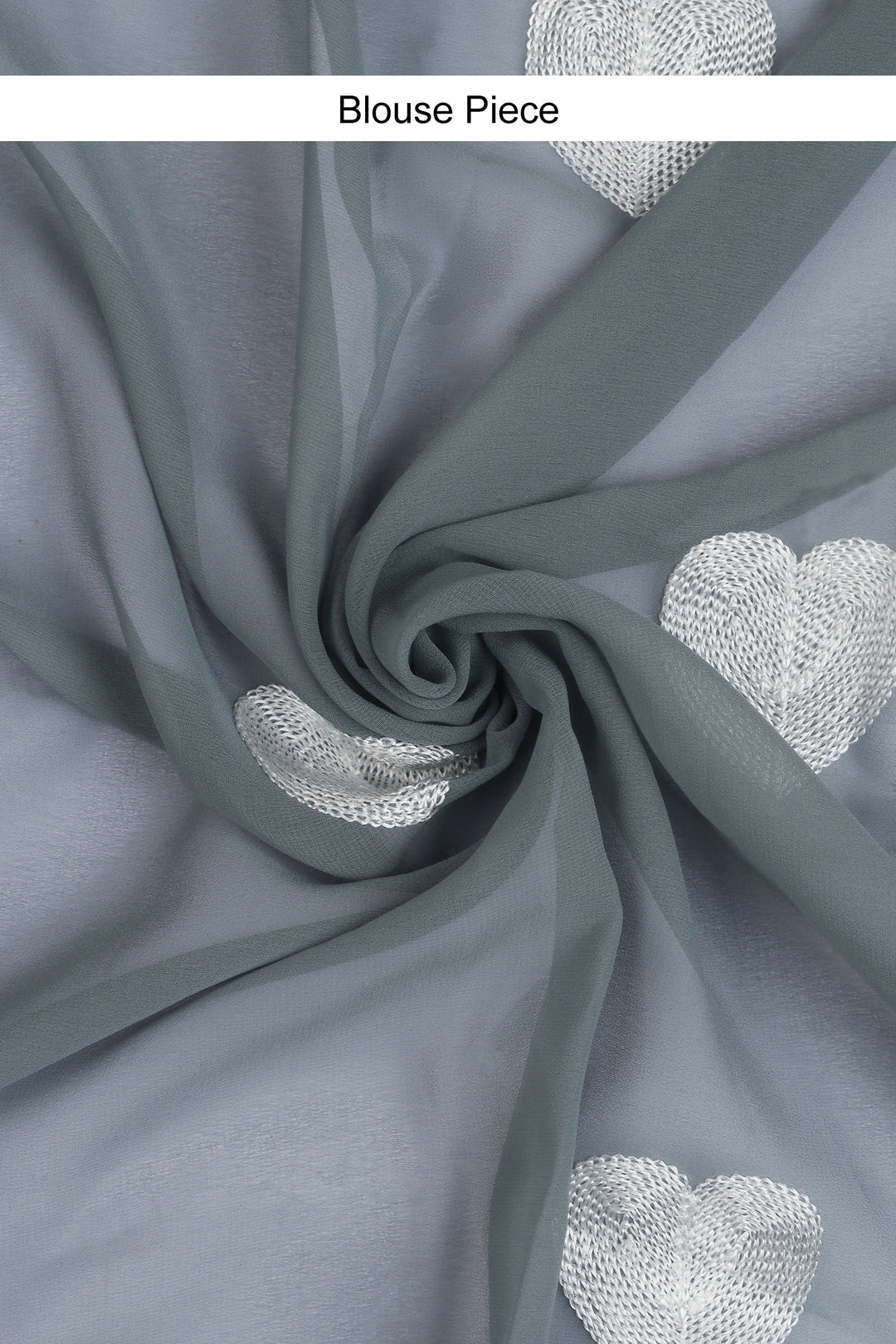 Teejh Cloudy Grey Georgette Saree