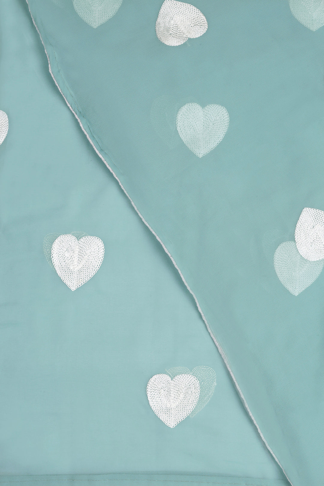 Teejh Heavenly Sea Green Georgette Saree