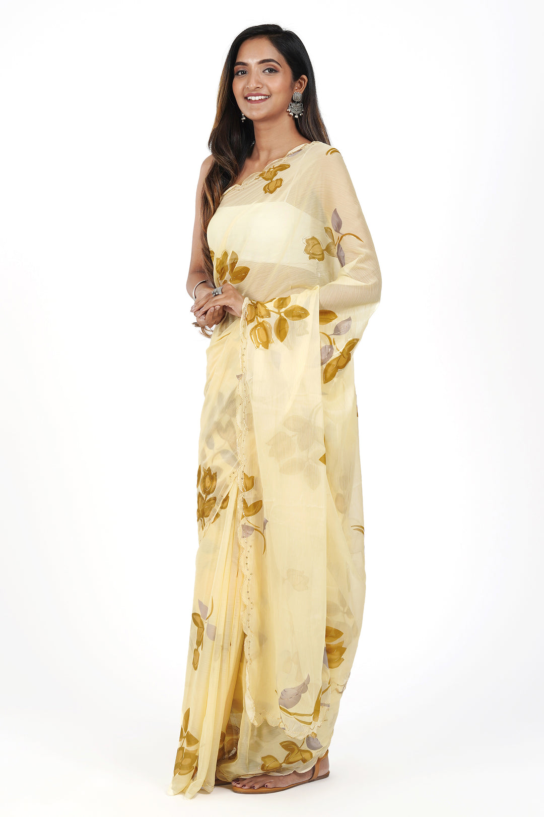Teejh Wildflower Essence Chiffon Saree