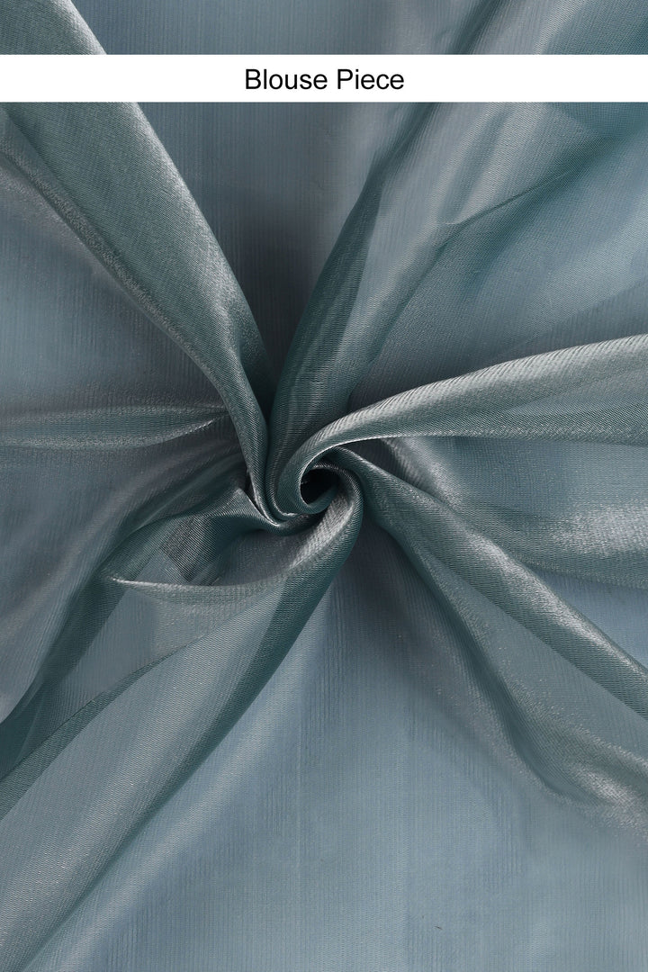 Teejh Powder Blue Tissue Saree