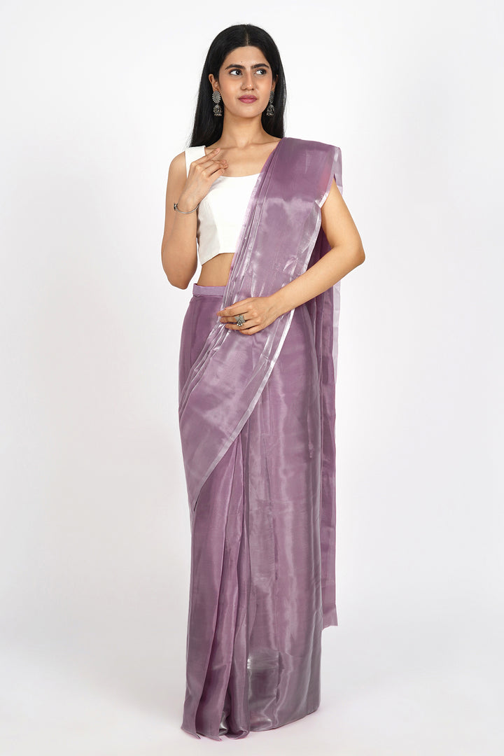 Teejh Lavender Kiss Tissue Pre-Draped Saree