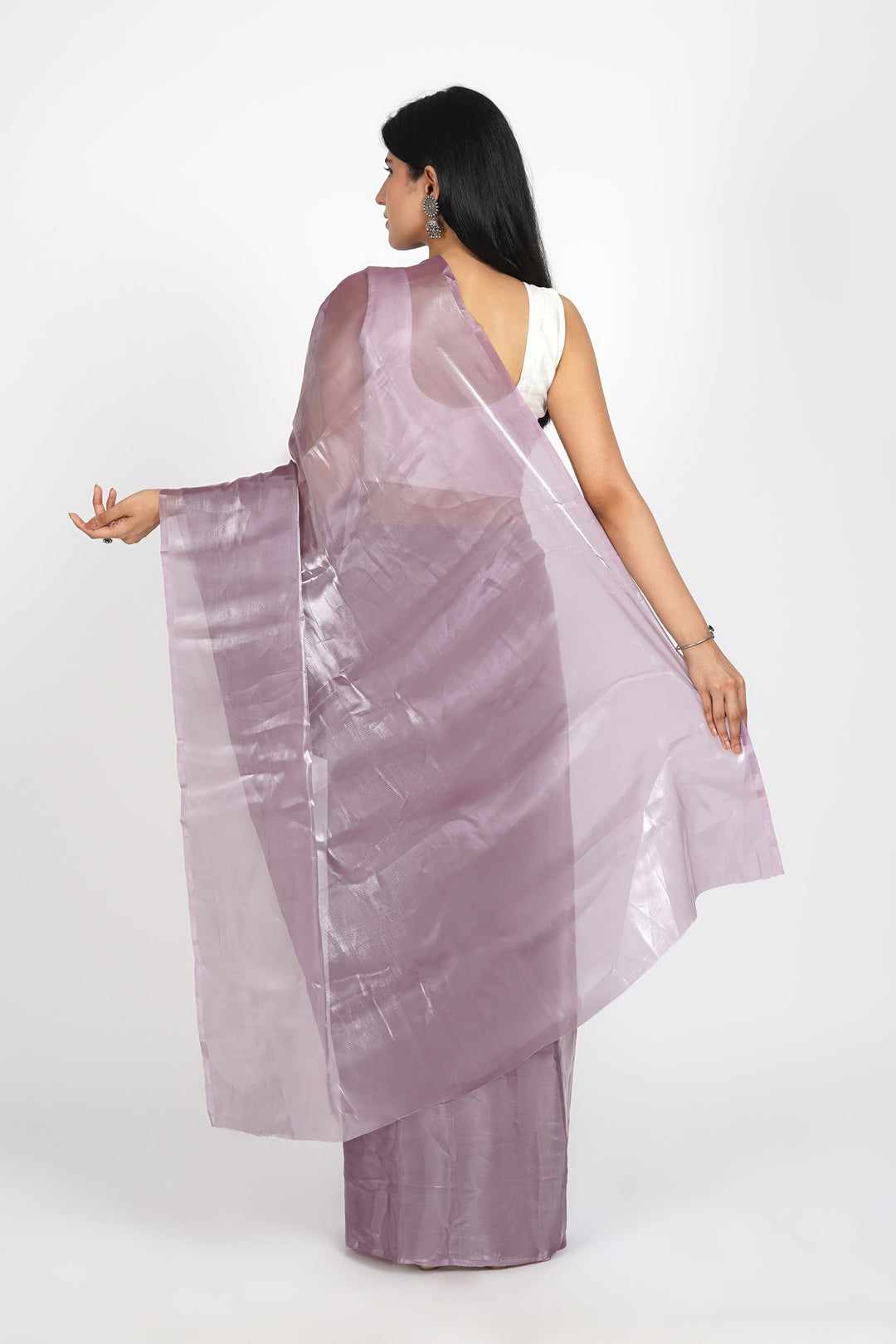 Teejh Lavender Kiss Tissue Pre-Draped Saree
