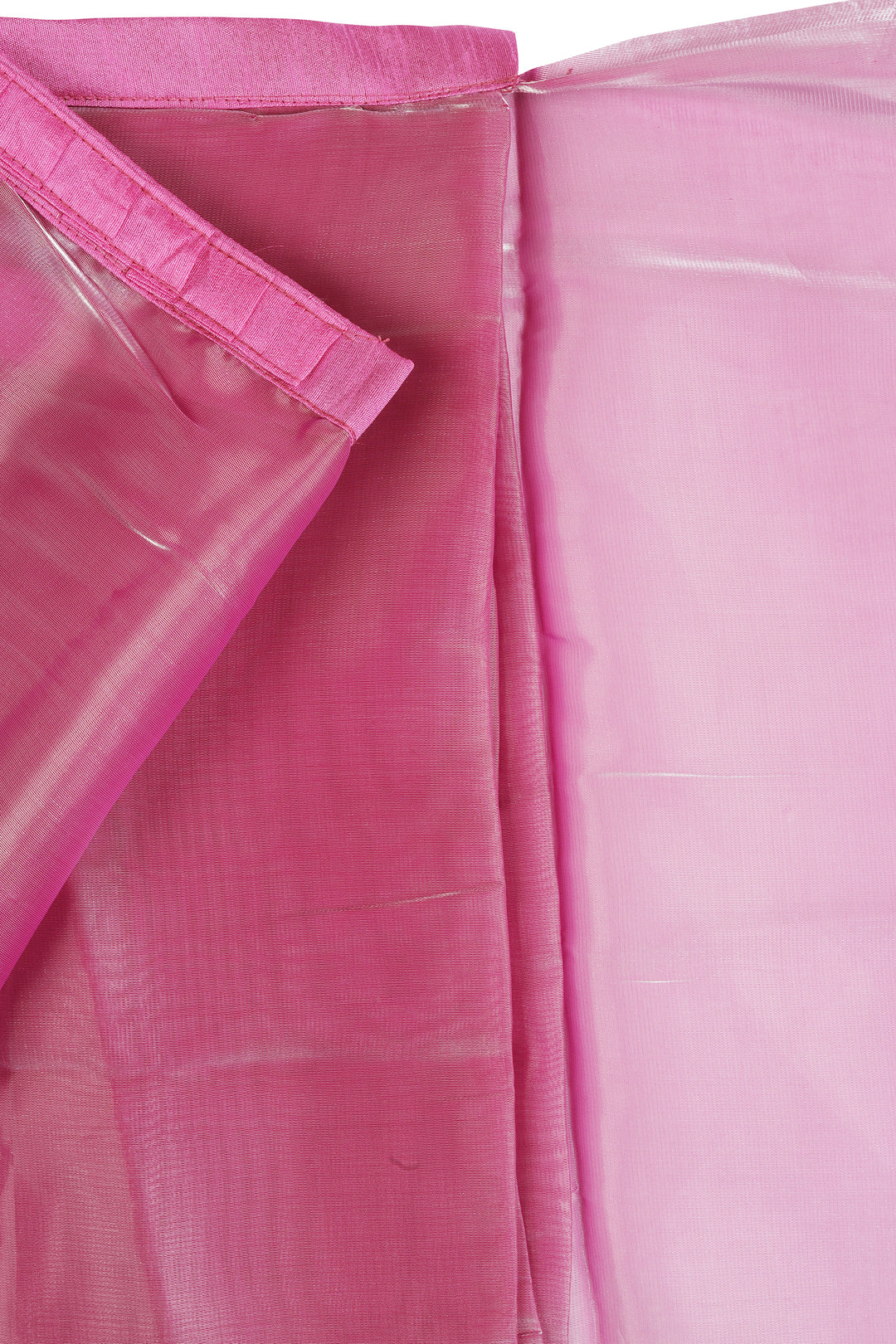Teejh Barbie Pink Tissue Pre-Draped Saree