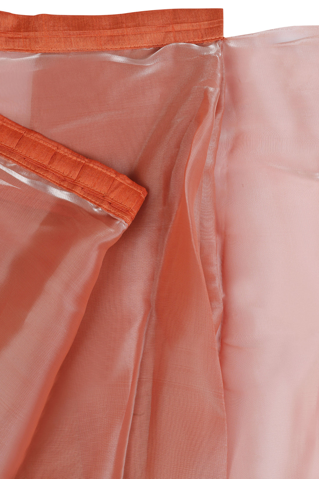 Teejh Salmon Pink Tissue Pre-Draped Saree