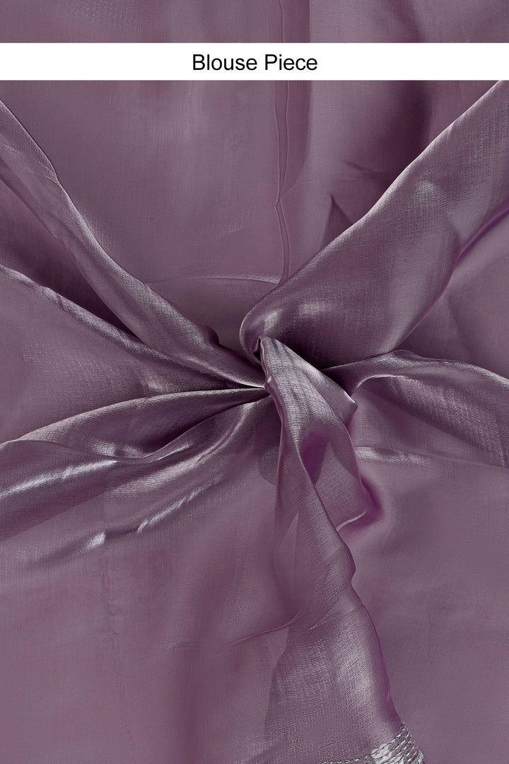 Teejh Lilac Dream Pearl Tissue Saree