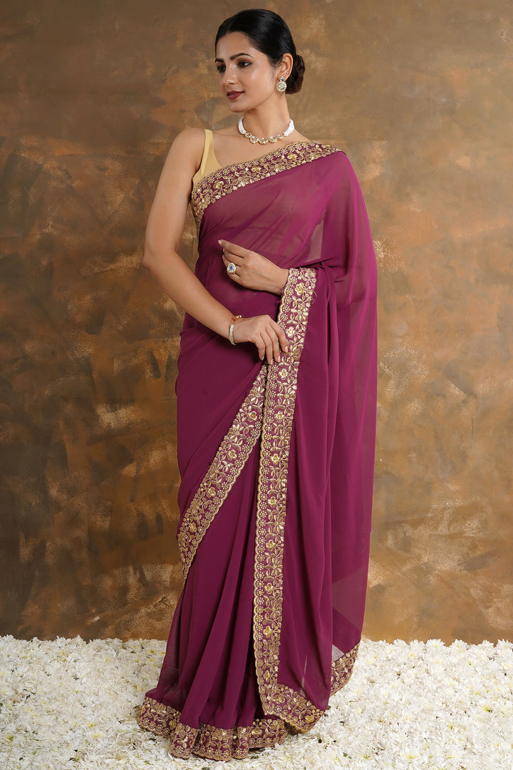 Teejh Madhavi Georgette Saree