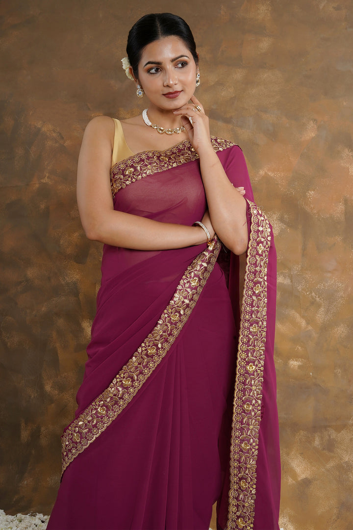 Teejh Madhavi Georgette Saree