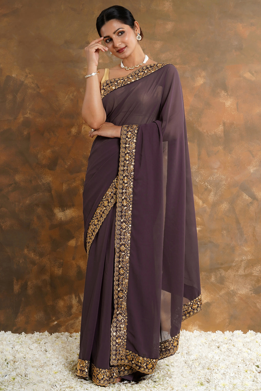 Teejh Taruni Georgette Saree