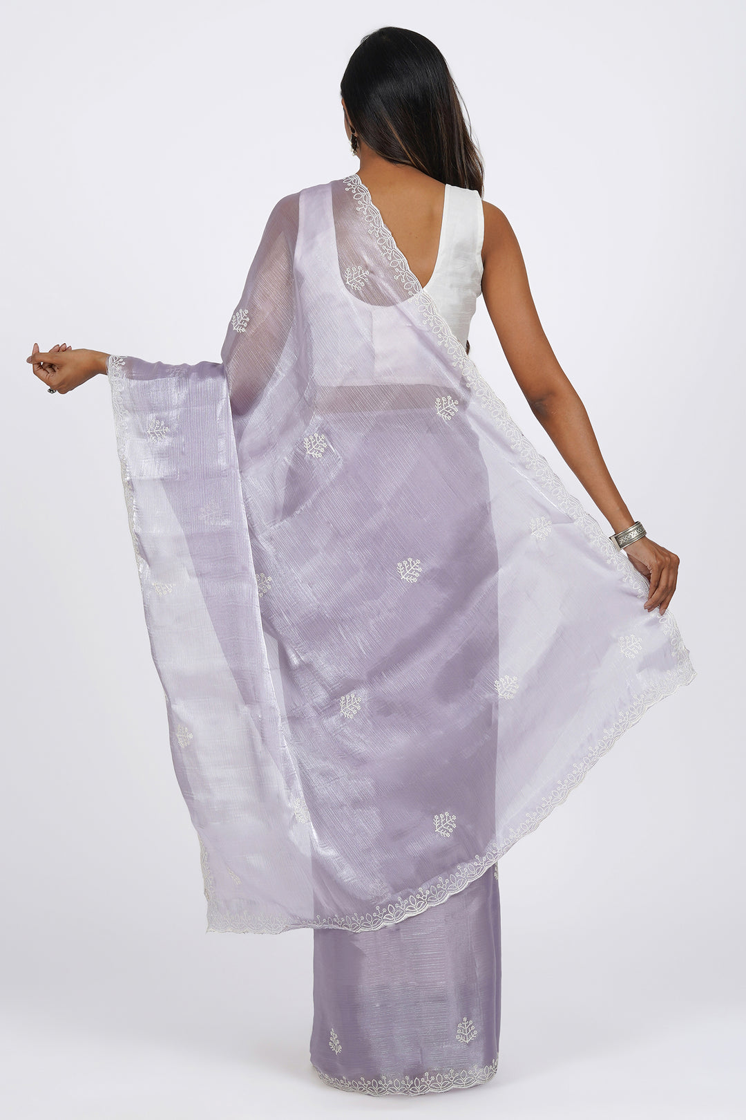 Teejh Vasanta Lilac Tissue Saree