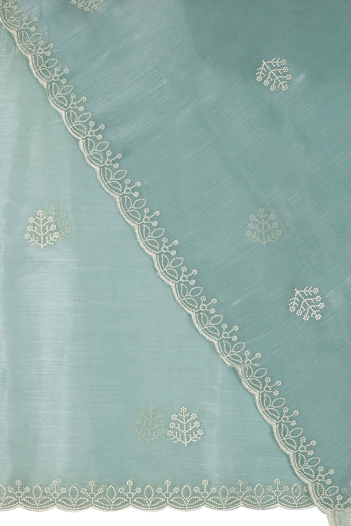 Teejh Pravallika Blue Tissue Saree