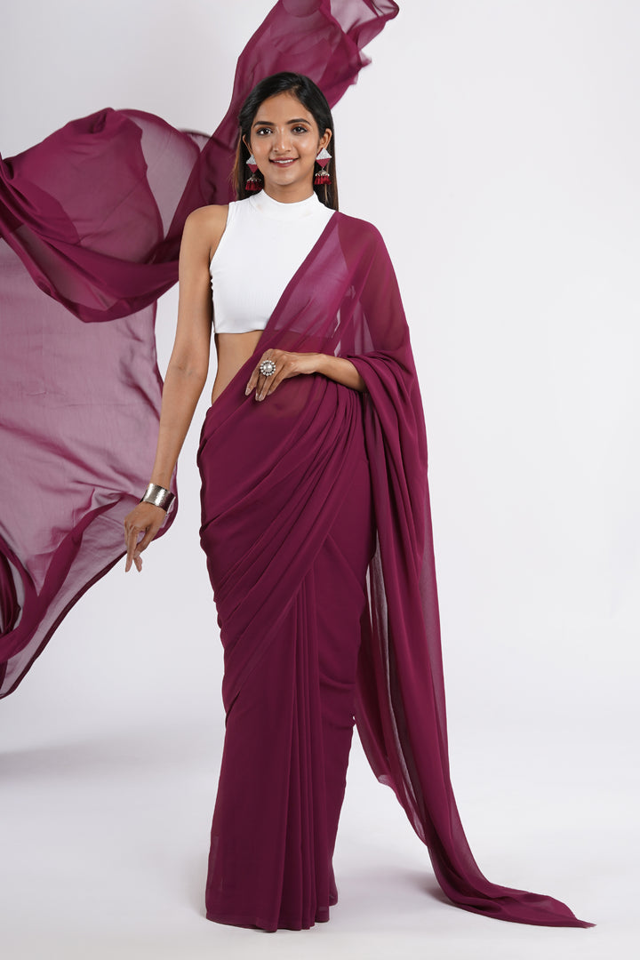 Teejh Pranavi  Georgette Saree