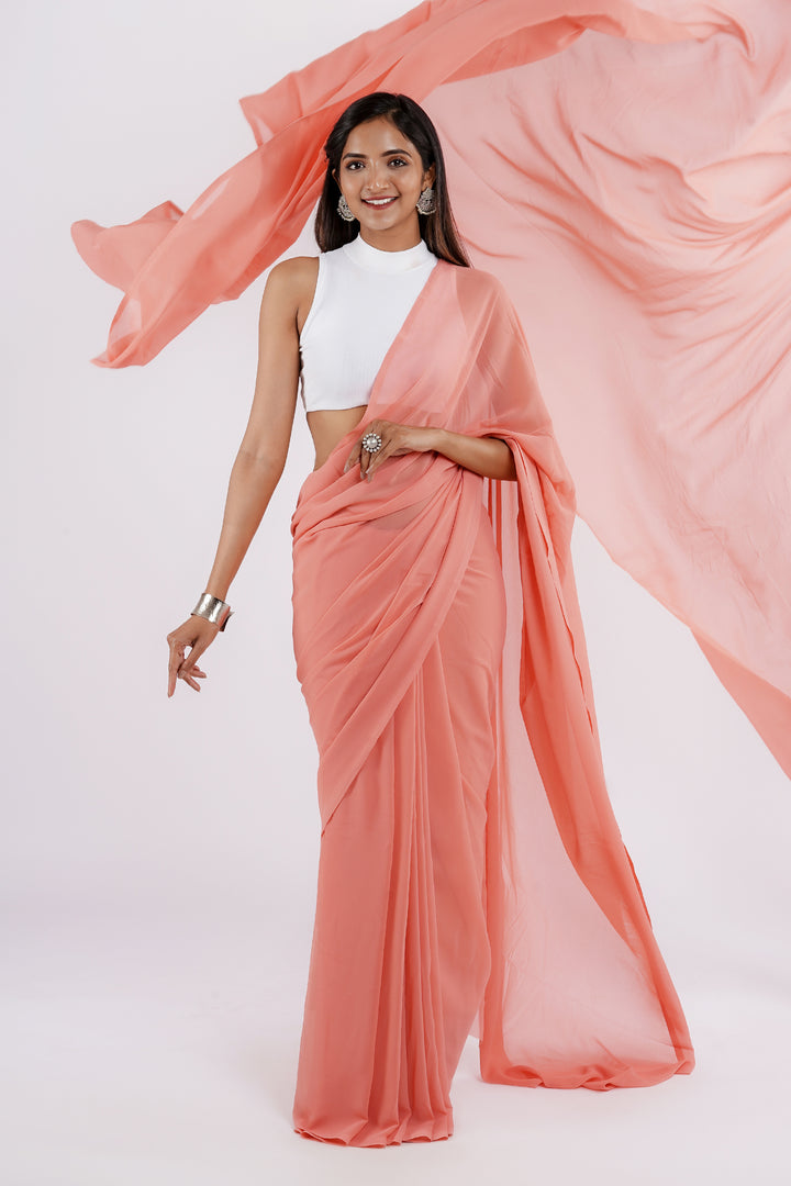 Teejh Ridhushni  Georgette Saree