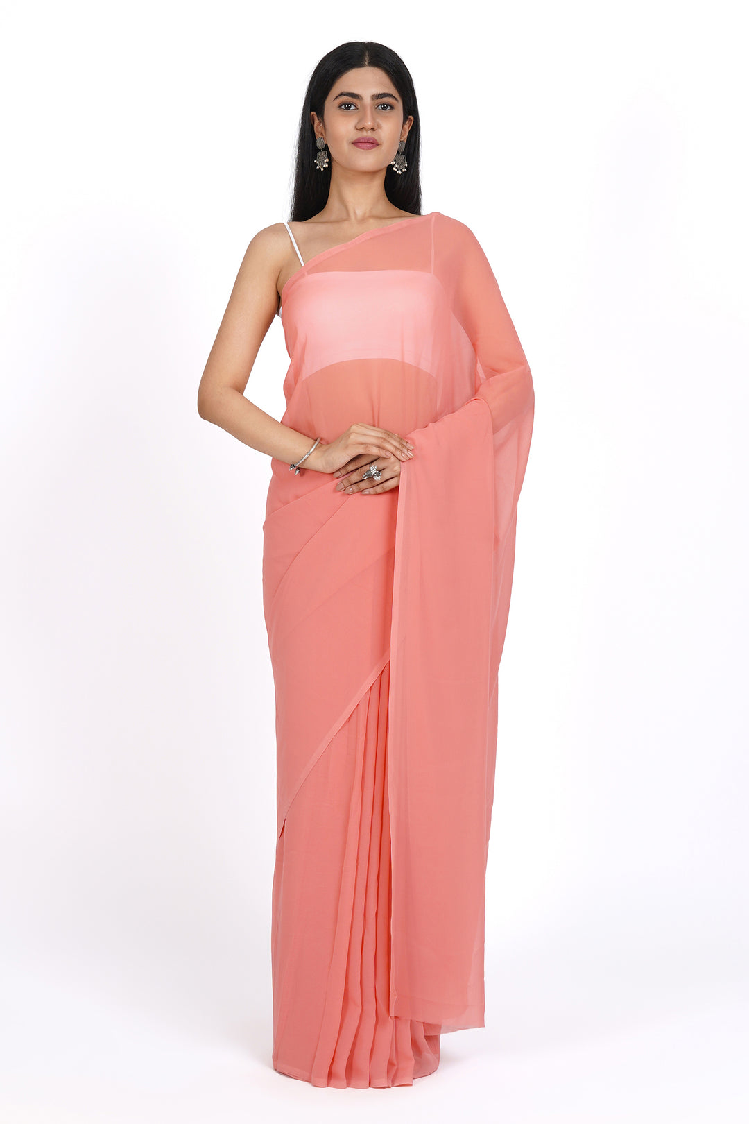 Teejh Ridhushni  Georgette Saree