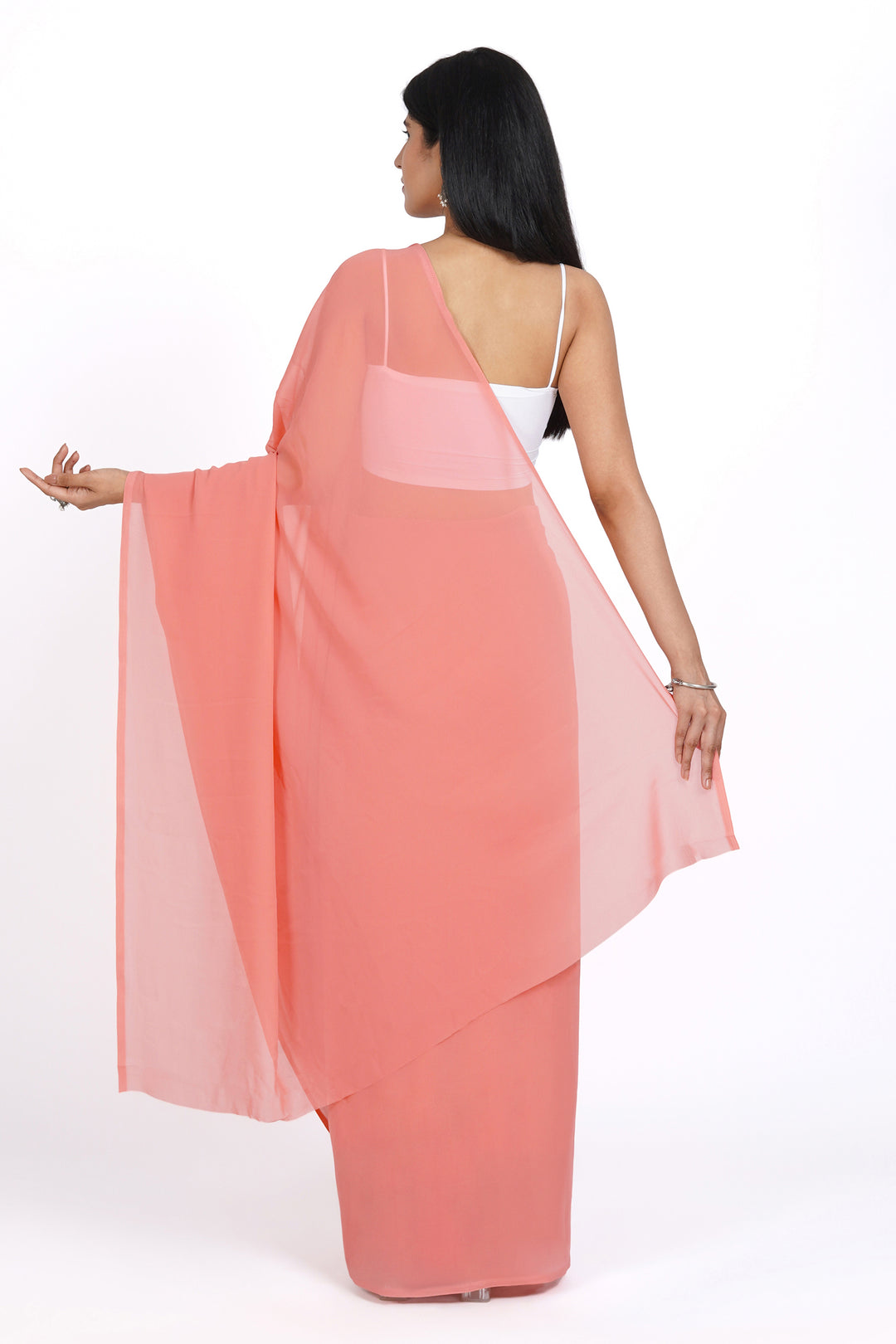 Teejh Ridhushni  Georgette Saree