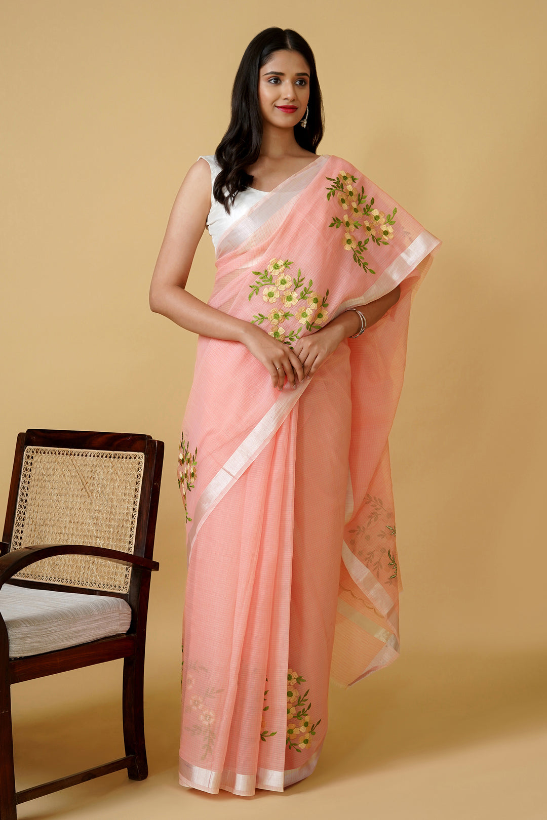 Teejh Rhea Kota Embroidered Saree
