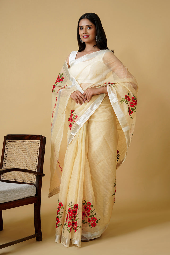 Teejh Riya Kota Embroidered Saree