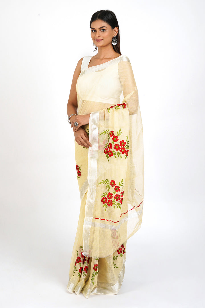 Teejh Riya Kota Embroidered Saree
