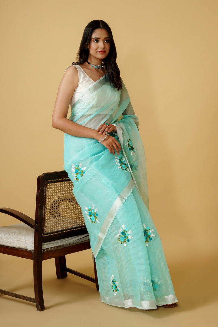 Teejh Preksha Kota Embroidered Saree
